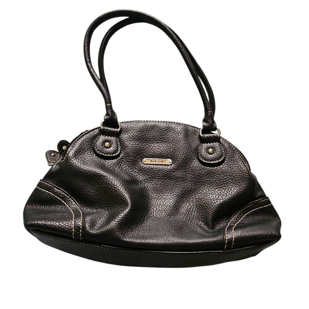 Koltov Women Black  Faux Leather Bowling Shoulder bag